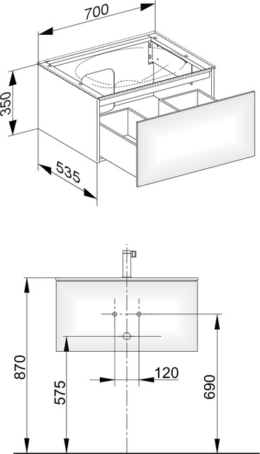 31341300100 Тумба под умывальник KEUCO Edition 11 - Вид №2