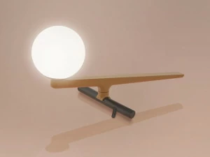 Artemide Настольная лампа прямого света из латуни Yanzi