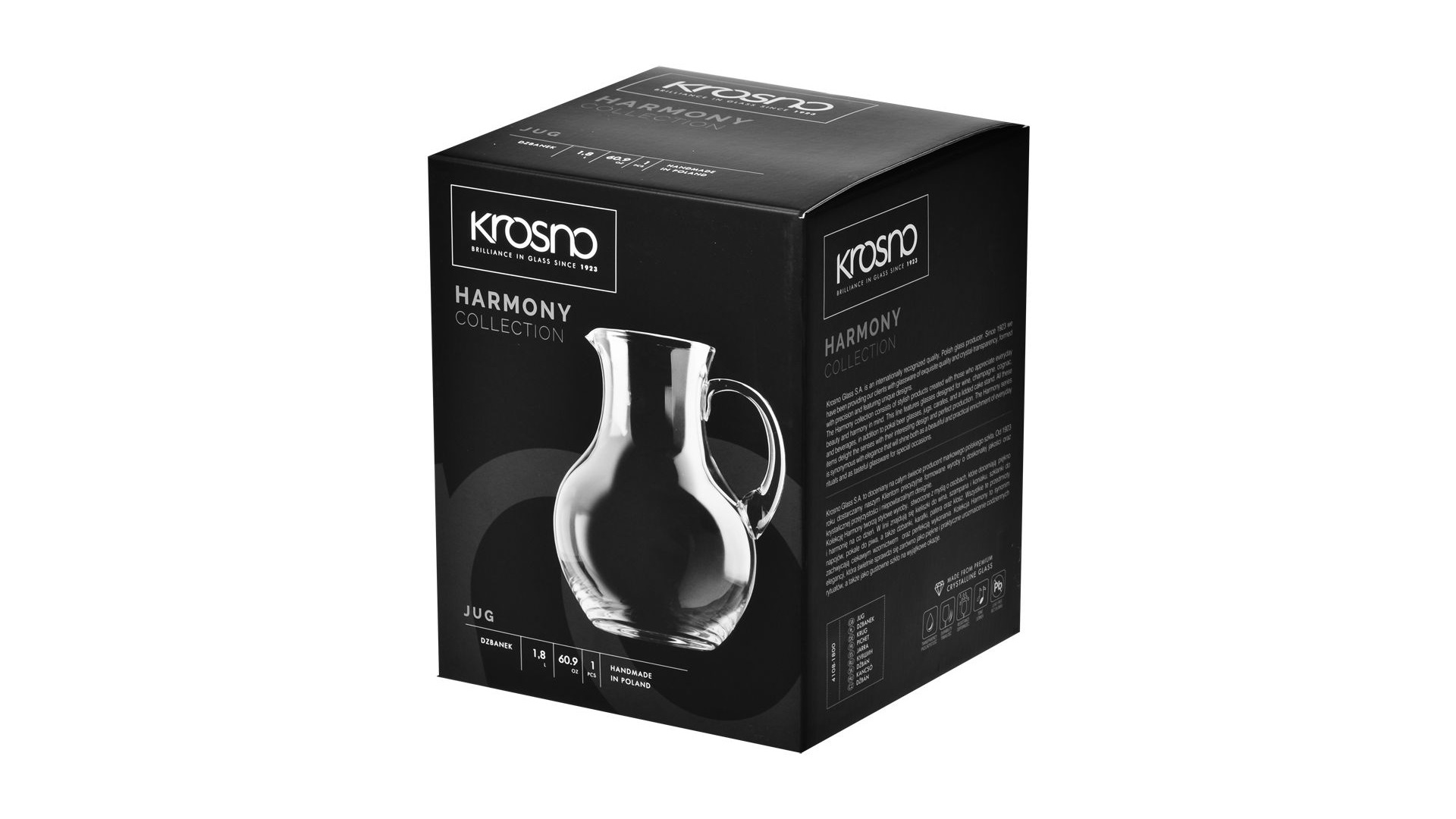 10627103 KROSNO Кувшин Krosno "Гармония" 1,8л , п/к Стекло  - Вид №2
