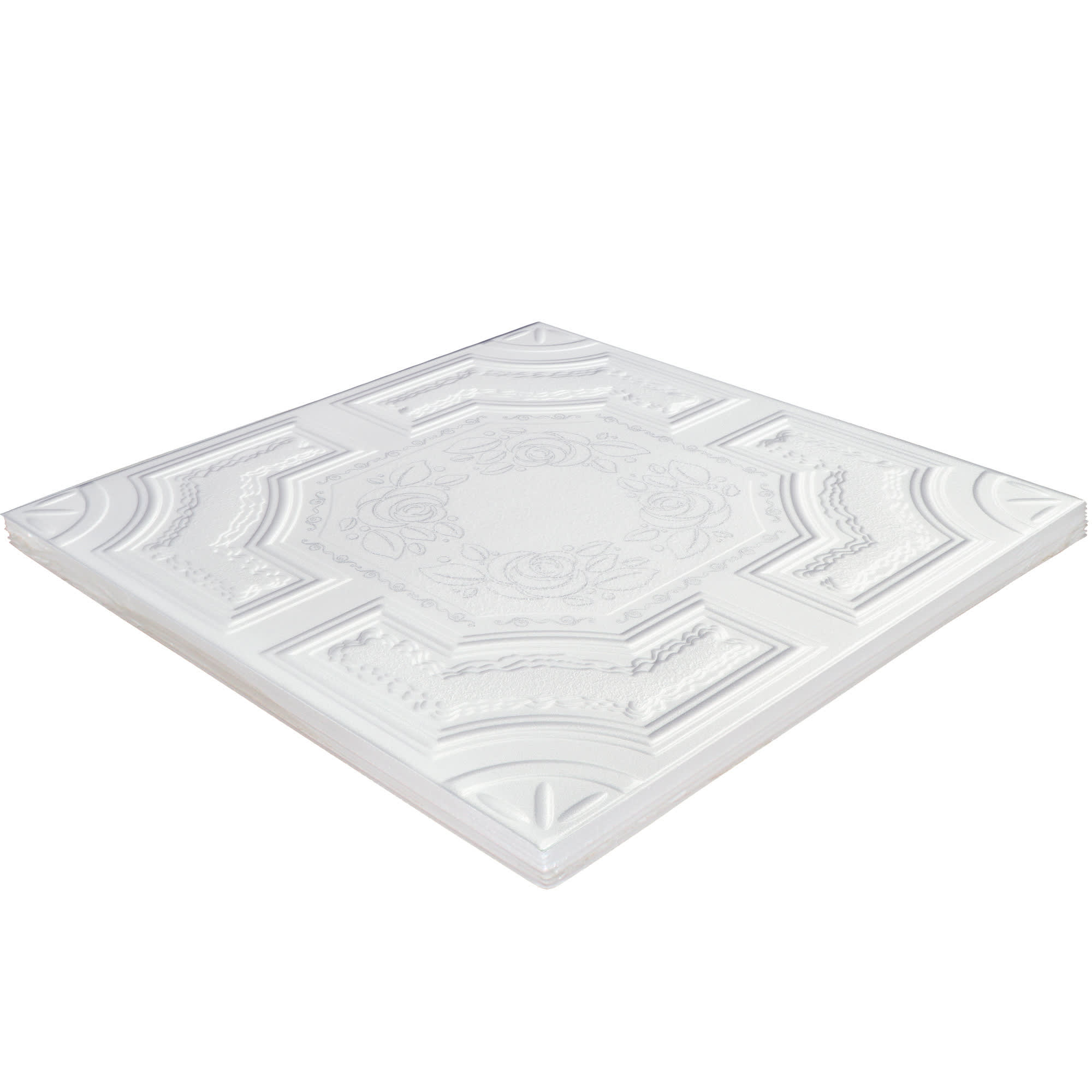 81945404 Плитка потолочная экструдированный полистирол жемчуг Формат Империал 50 x 50 см 2 м² Santreyd  - Вид №1