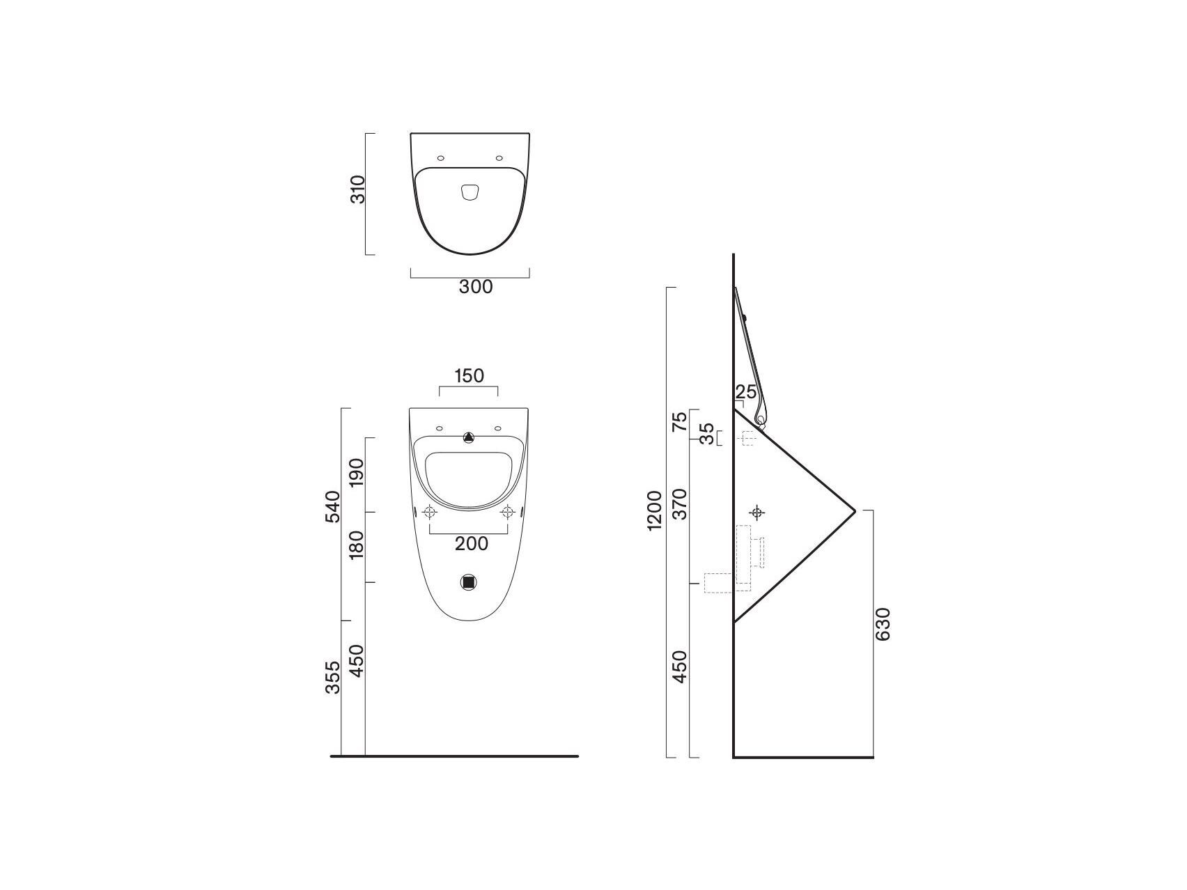 Подвесной писсуар CERAMICA CATALANO комфорт ARCH-00031539 - Вид №4