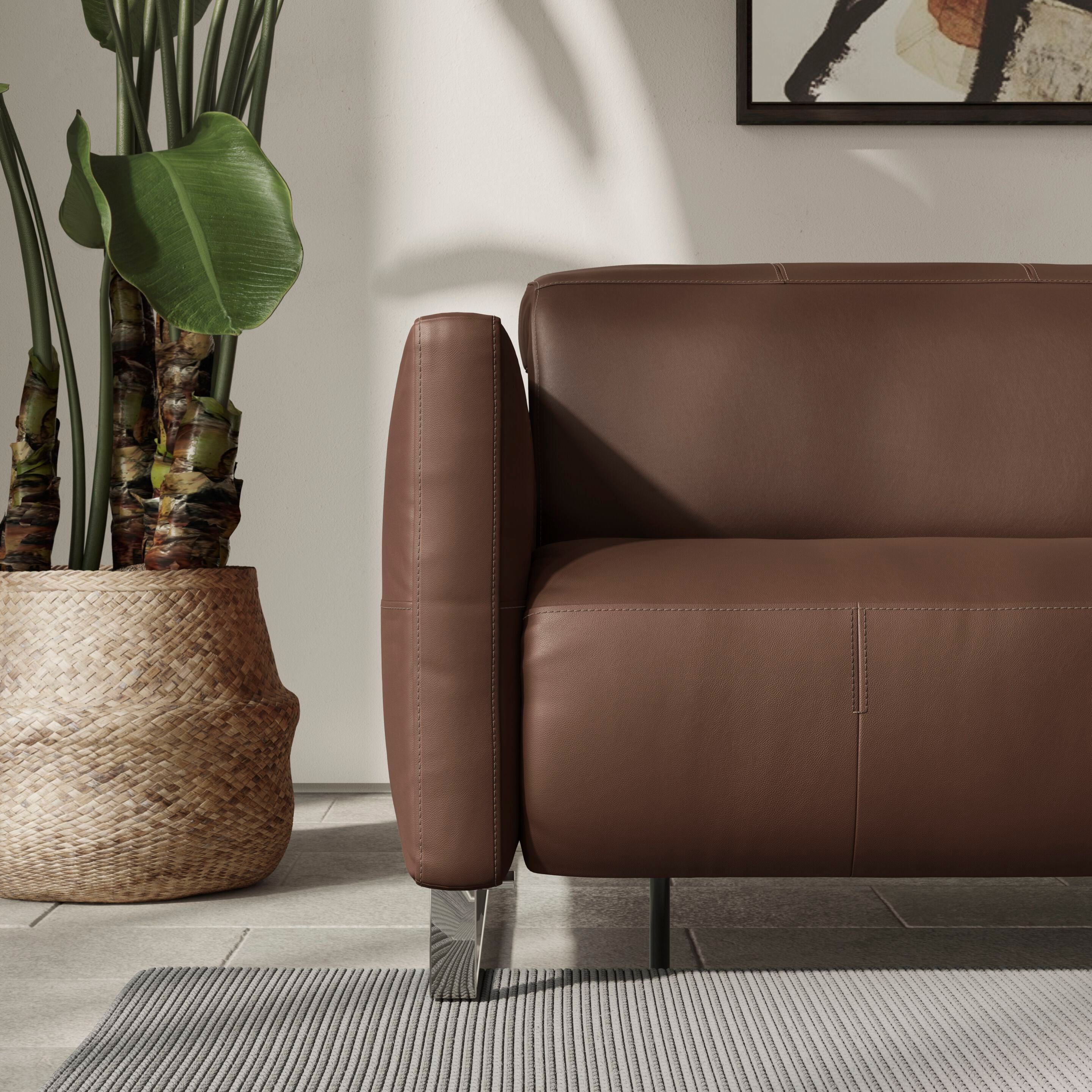 Кожаный диван-кровать с подголовником и подставкой для ног Natuzzi Italia Sophy ARCH-00047916 - Вид №5