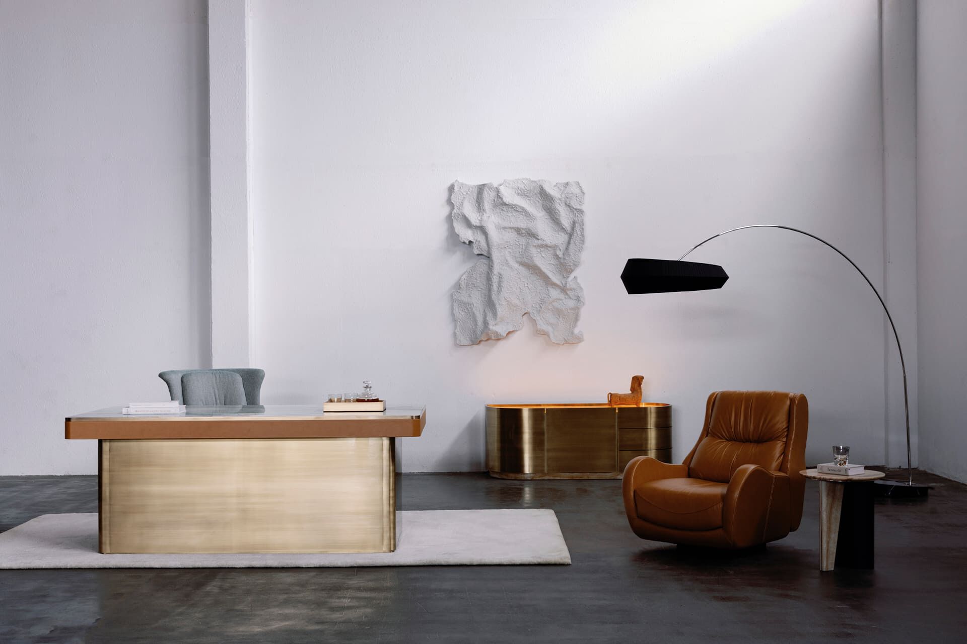 Круглый журнальный столик из оникса Greenapple FOICE ARCH-00105704 - Вид №9