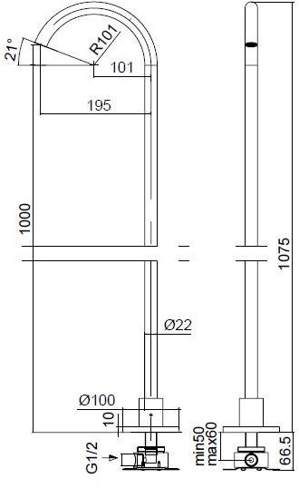 ZAZZERI Напольный смеситель для мойки из нержавеющей стали Jk21 sun-id-1399142 - Вид №1