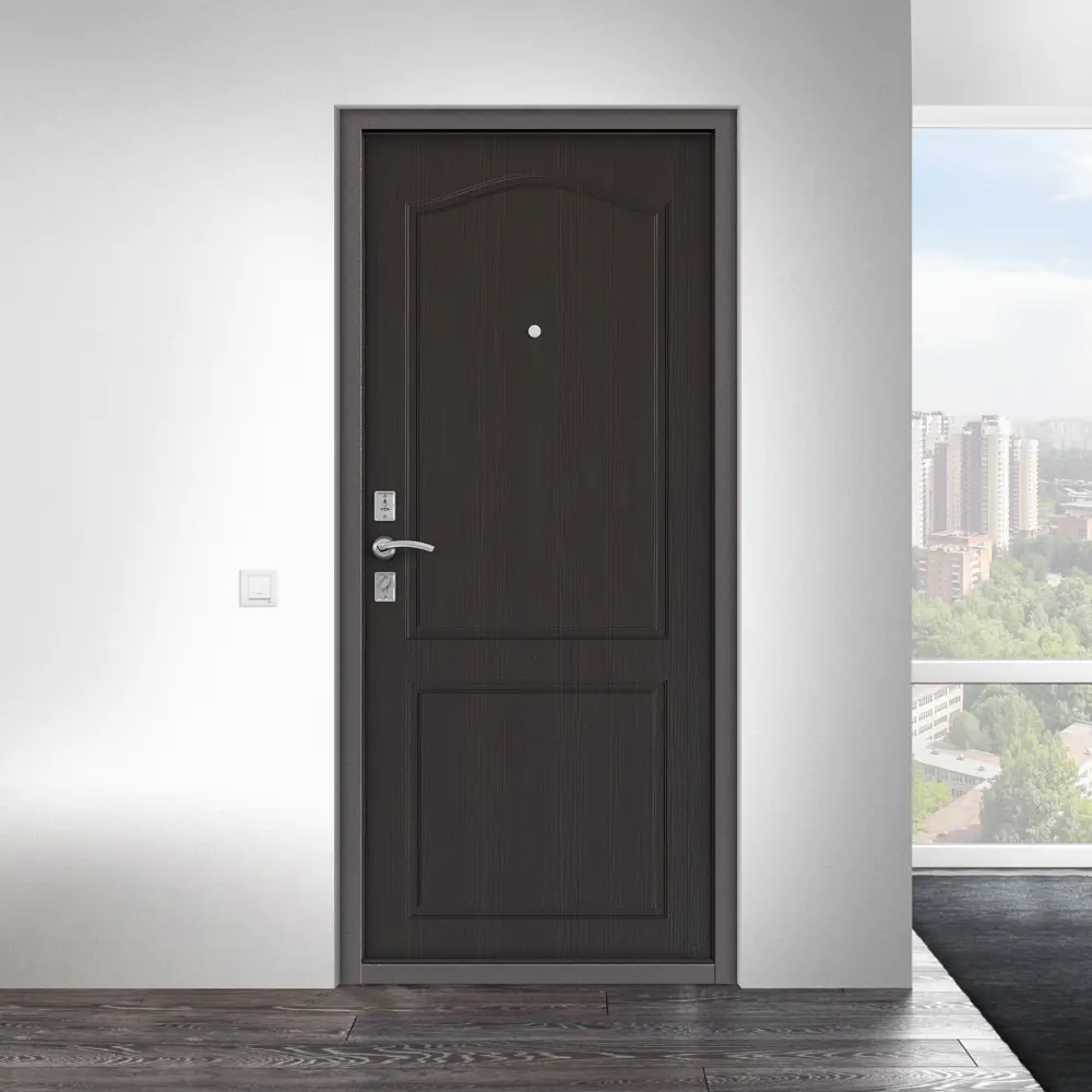 Дверь металлическая Стеф, 960 мм, левая, цвет орех тёмный TOREX STLM-2092573 - Вид №11