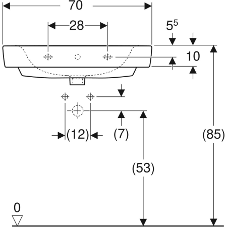501.932.00.1 Накладная раковина Geberit Renova Plan Geberit  - Вид №35
