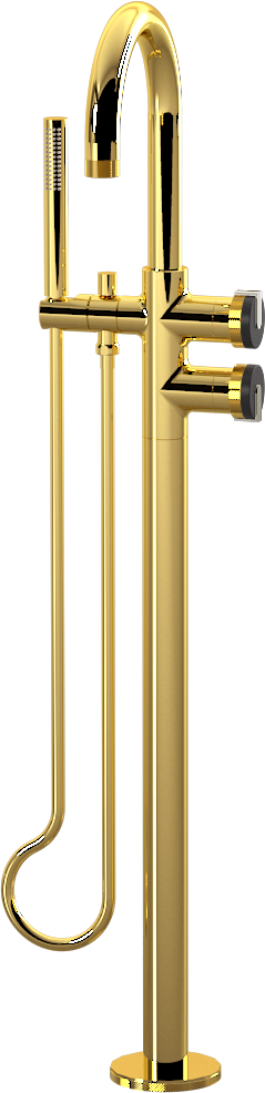 E-11554-R1BK-L1PC-AU Смеситель напольный отдельностоящий (внешняя часть) GRAFF MOD+