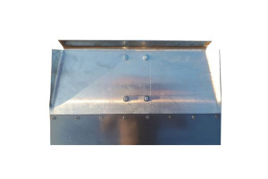 16430347 Движок для снега ECO 50x35, 3-х бортовой, дюралюминиевый 1.5мм, с накладкой стальной 12см*1.2мм 15117 Репка