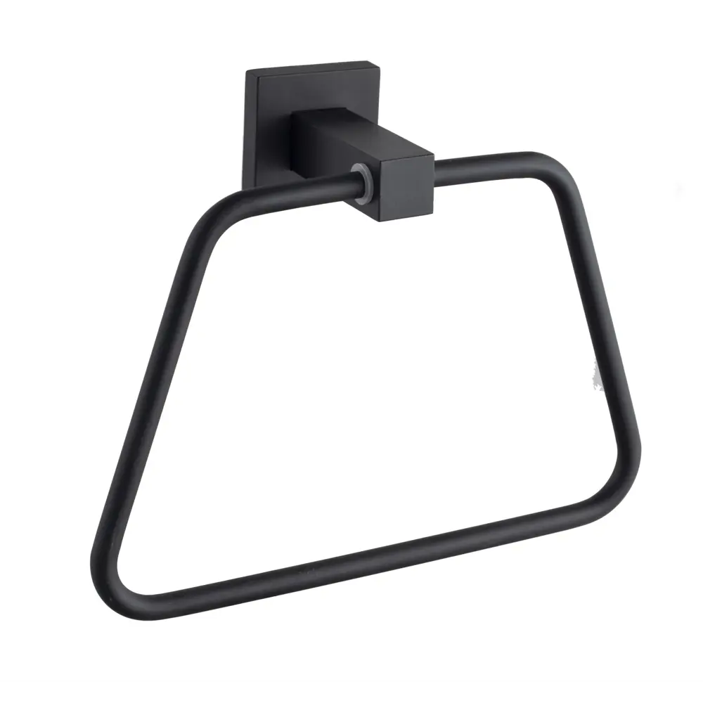 Навесное кольцо для полотенец Квадро черный матовый металл 89380866 Santreyd STLM-1580366