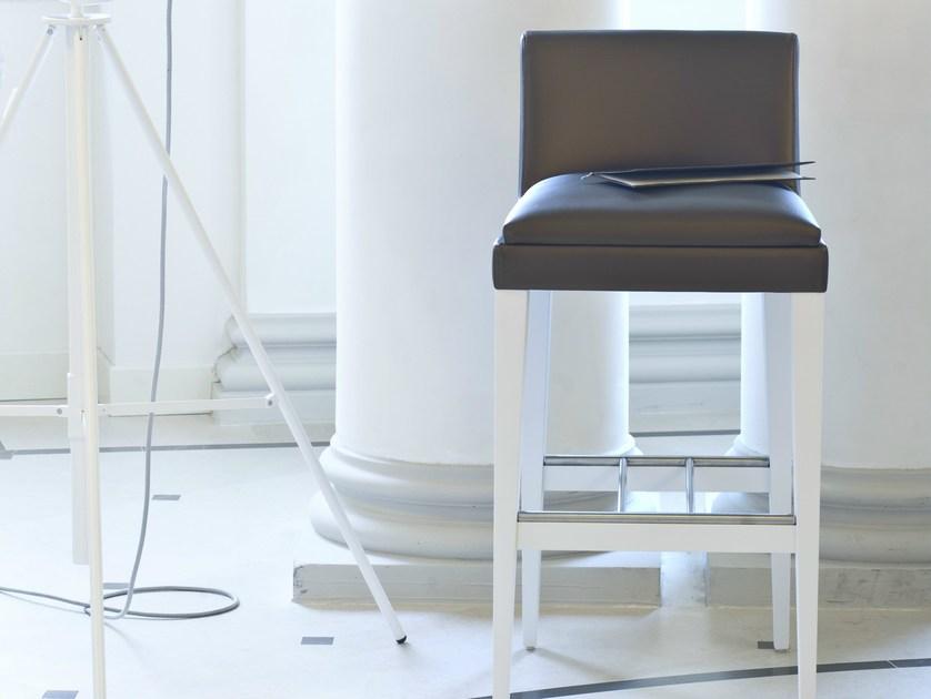 Very Wood Высокий кожаный табурет с подставкой для ног Onda sun-id-1452279 - Вид №5