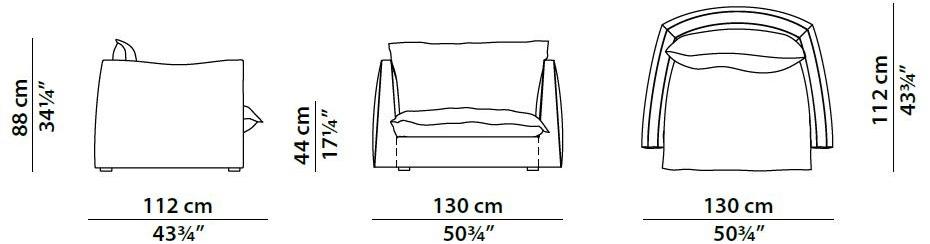 BAXTER Кожаное кресло с подлокотниками Brest sun-id-1441850 - Вид №1