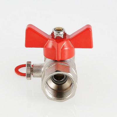 VT.807.N.0403 Кран шаровой для подключения манометра Valtec 1/2" x 3/8"  - Вид №2