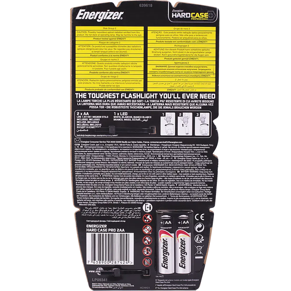 Фонарь LED Energizer HardCase Pro элементы питания 2xAA STLM-2101055 - Вид №6