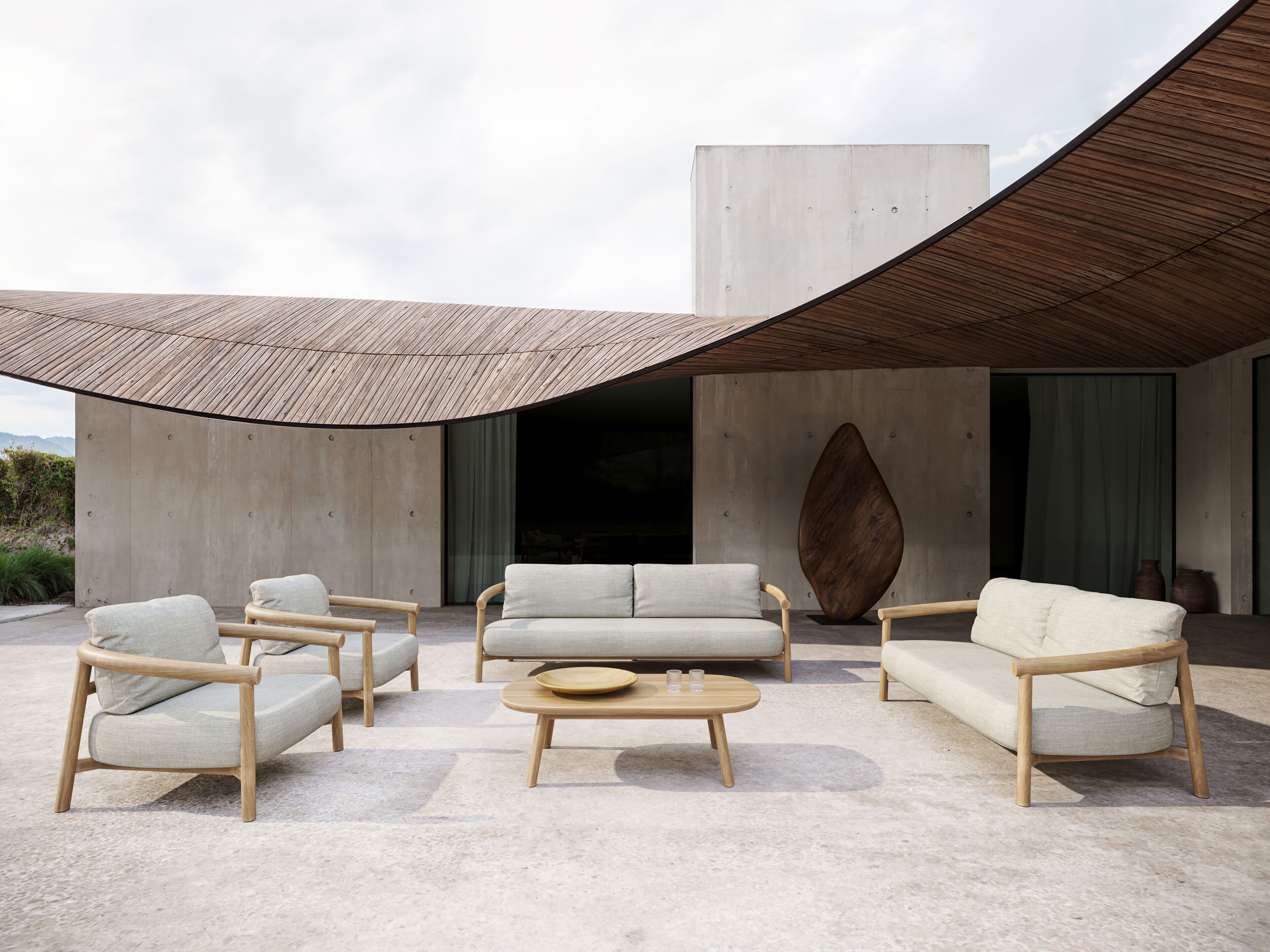 3-местный тканевый садовый диван SNOC Lyora ARCH-00021845 - Вид №3