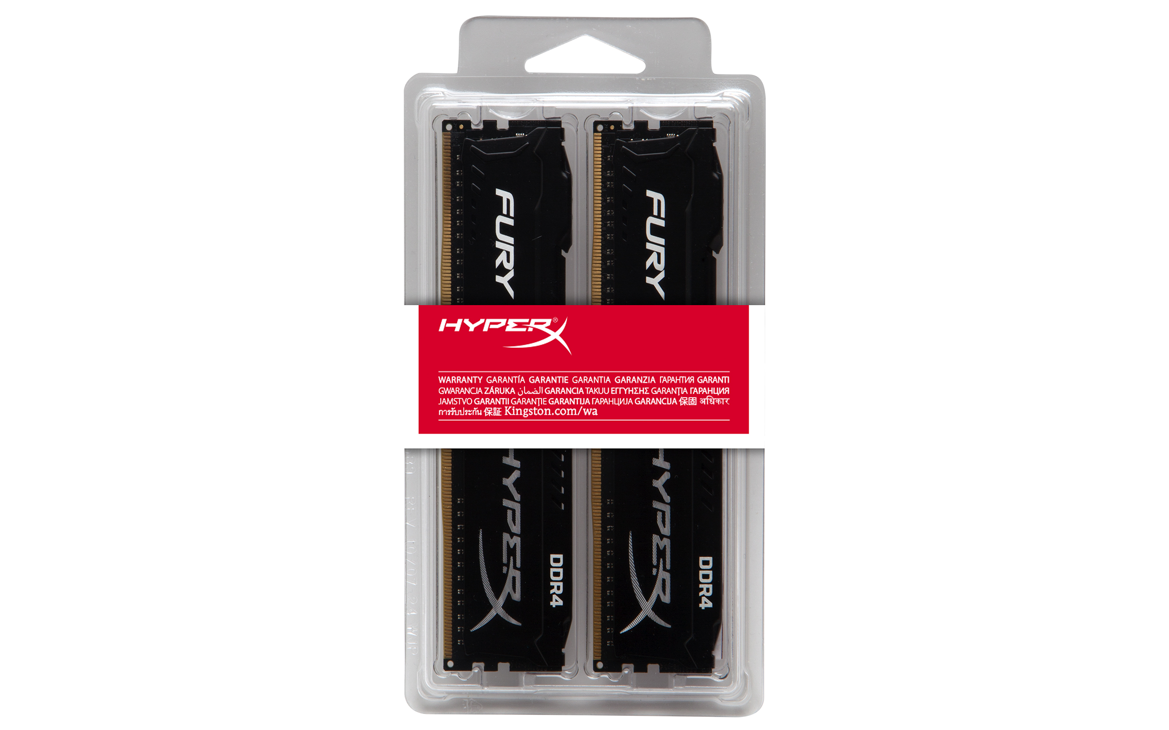 HX426C16FBK2/32 32gb 2666mhz ddr4 cl16 dimm (kit of 2) hyperx fury black Kingston Santreyd  - Вид №4