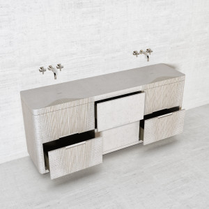 Секционный напольный умывальник из натурального камня