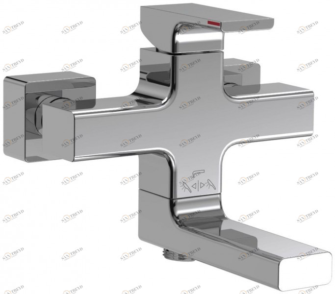 E45370-CP Настенный смеситель для ванны/душа Jacobdelafon STRAYT Santreyd