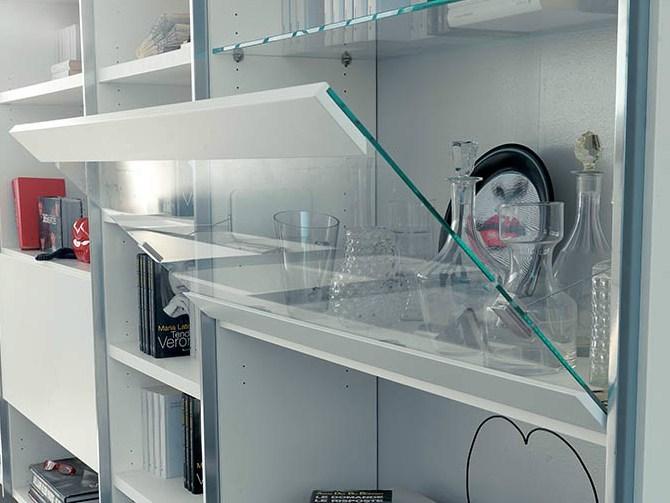 Fimar Лакированный книжный шкаф с открытой стенкой в ​​современном стиле Edis system sun-id-1369795 - Вид №4