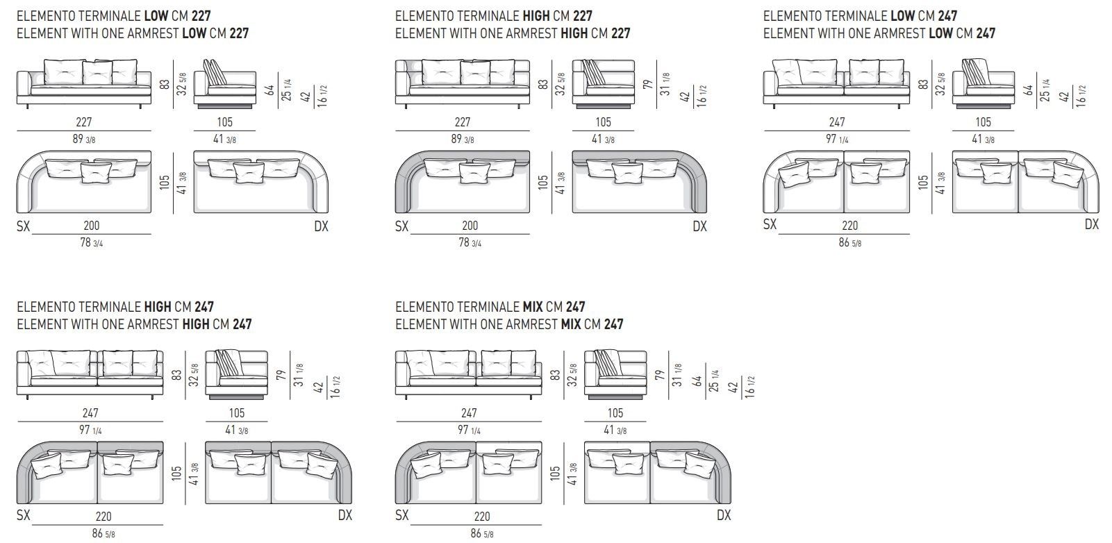 Модульный угловой диван из ткани Minotti ALEXANDER ARCH-00105167 - Вид №30
