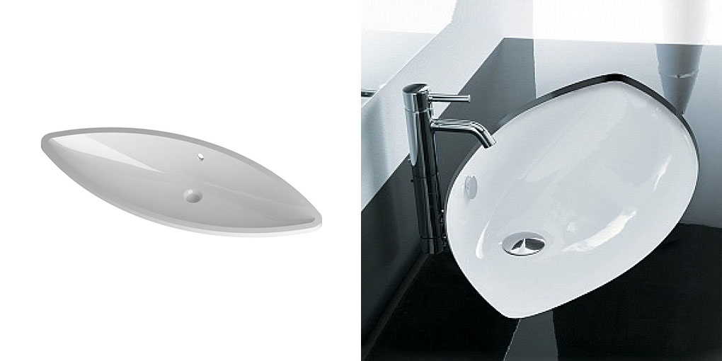 LU10640001 Накладная раковина под столешницу  овальная Disegno Ceramica Luna - Вид №1