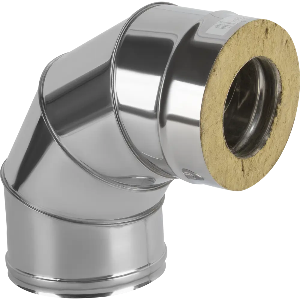 Сэндвич-колено Металлик и Ко 90° D115x200 мм 430/0.8 мм STLM-2212378