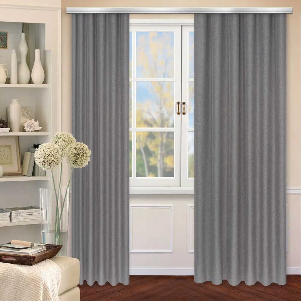Штора на ленте «Савана» 145x260 см цвет серый LINEN WAY STLM-2138449 - Вид №4