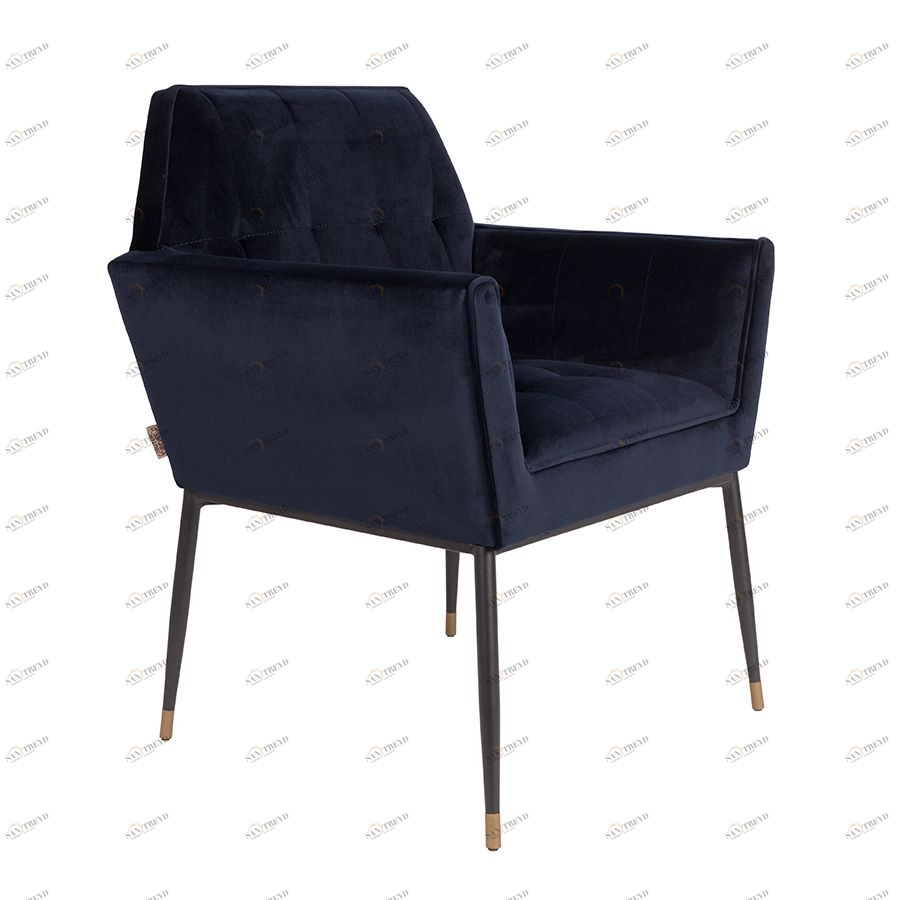 Кресло Kate темно-синее высокое под бархат Dutchbone 1200154