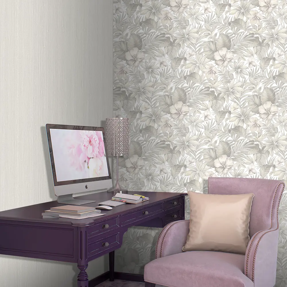 Обои флизелиновые Erismann Adele светло-серые 1.06 м 60072-02 STLM-2111742 - Вид №2