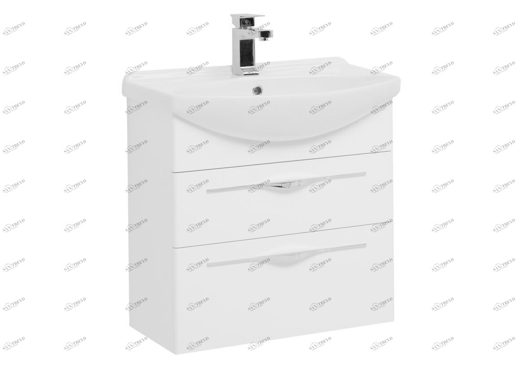 Тумба с раковиной Aquanet Ирвин 65 белый 0020396900177677