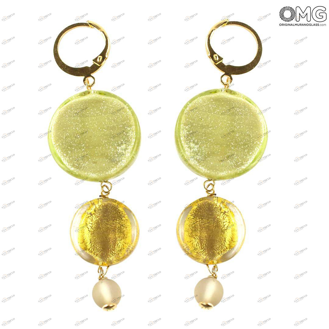 3820 ORIGINALMURANOGLASS Серьги-подвески Исида - Коллекция Antica Murrina - муранское стекло OMG 6 см 