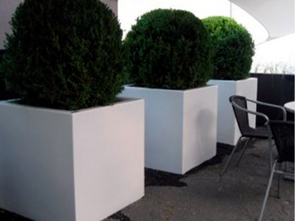 Вазон Кашпо коллекции "Ардена" АD 70/70/70 RAL7021 ГеоПластБорд GPBST-96 - Вид №2