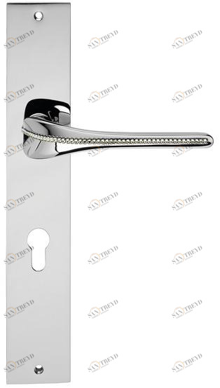 LINEA CALI' Латунная ручка в современном стиле на пластине с замком Spirit mesh sun-id-1432555