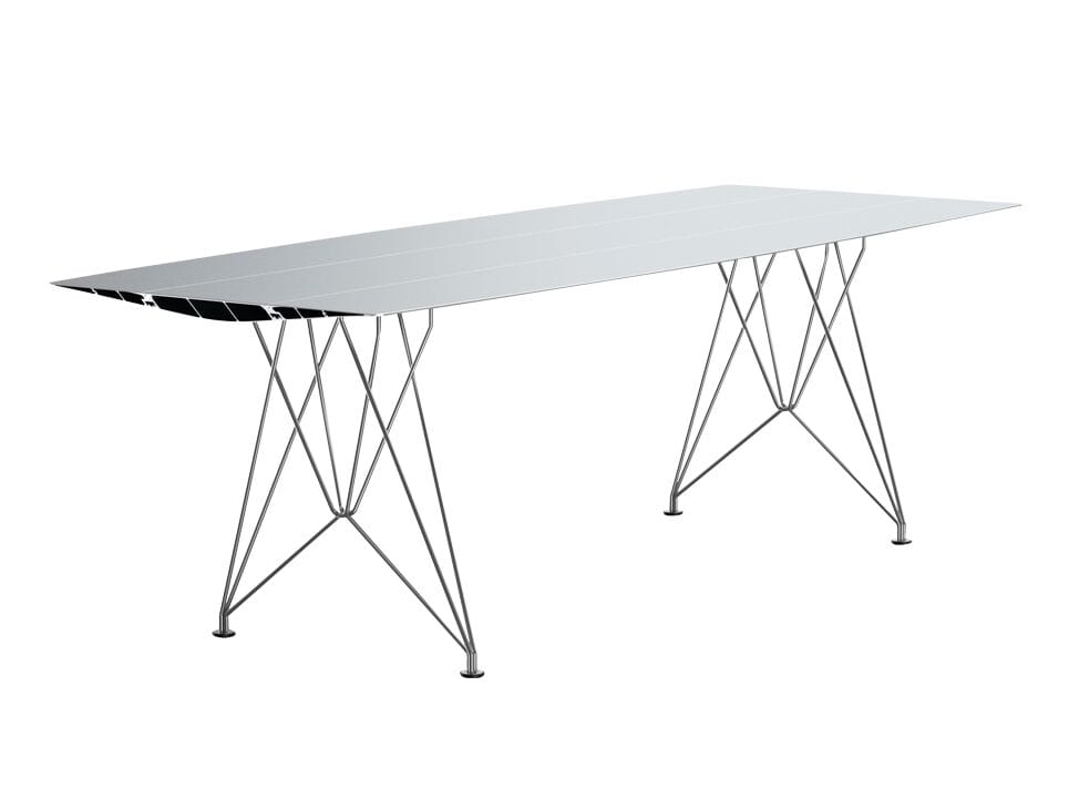 Прямоугольный стол из алюминия и нержавеющей стали BD Barcelona TABLE B 90 - INOX ARCH-00093840