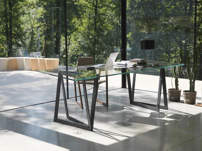 Casamania & Horm Прямоугольный стол из металла и стекла Quadror™ sun-id-1499047 - Вид №6