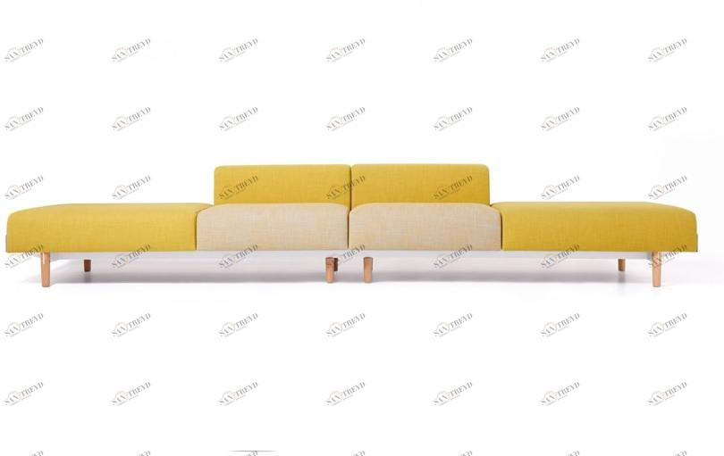 Diemme Скамья со спинкой, обитая тканью Bread sun-id-1391964