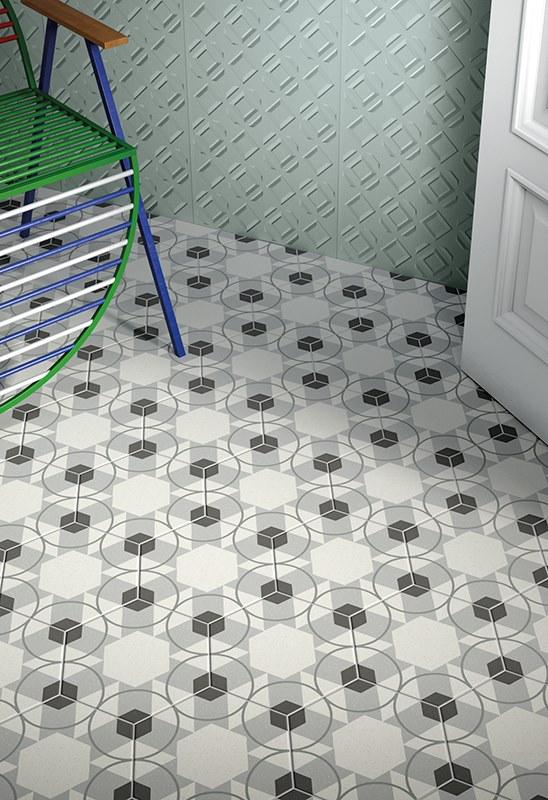 Marca Corona Настенная / напольная плитка из керамогранита с эффектом энкаустики Paprica sun-id-1357298 - Вид №2