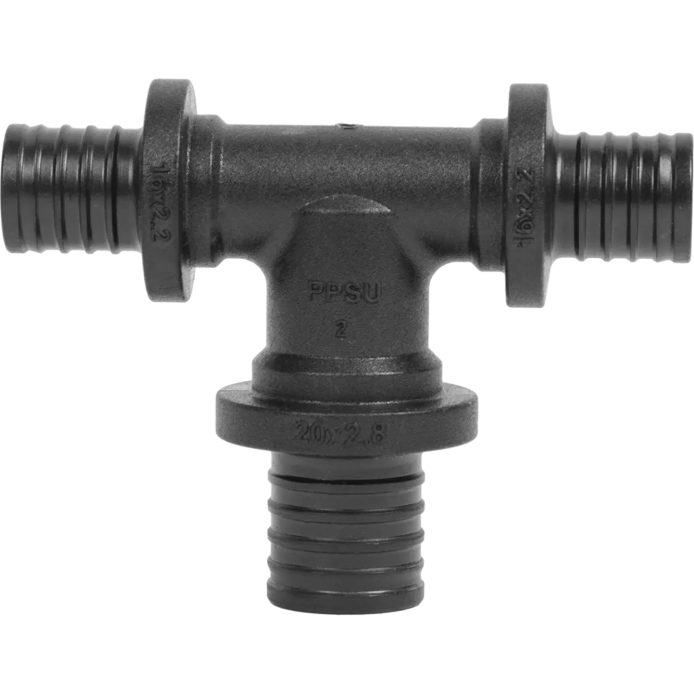 Тройник переходной РОСТЕРМ 16х20х16 PPSU для систем отопления и водоснабжения 82107708 STLM-0019119 - Вид №1