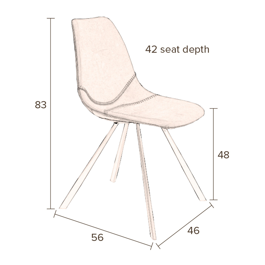 Стул Franky темно-розовый Dutchbone 1100368 - Вид №9