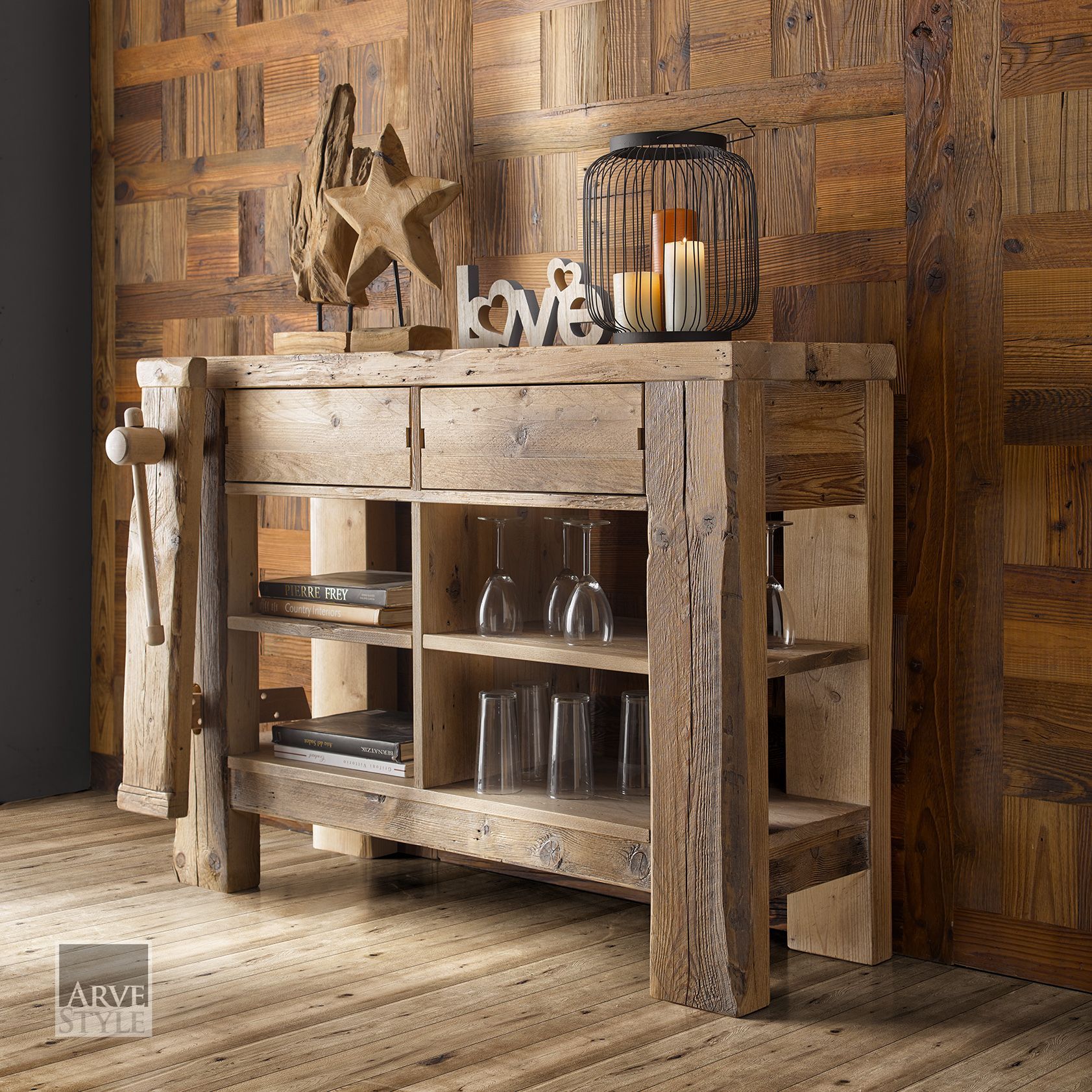 Деревянная прямоугольная консоль с ящиками Arvestyle Лев ARCH-00052525 - Вид №1