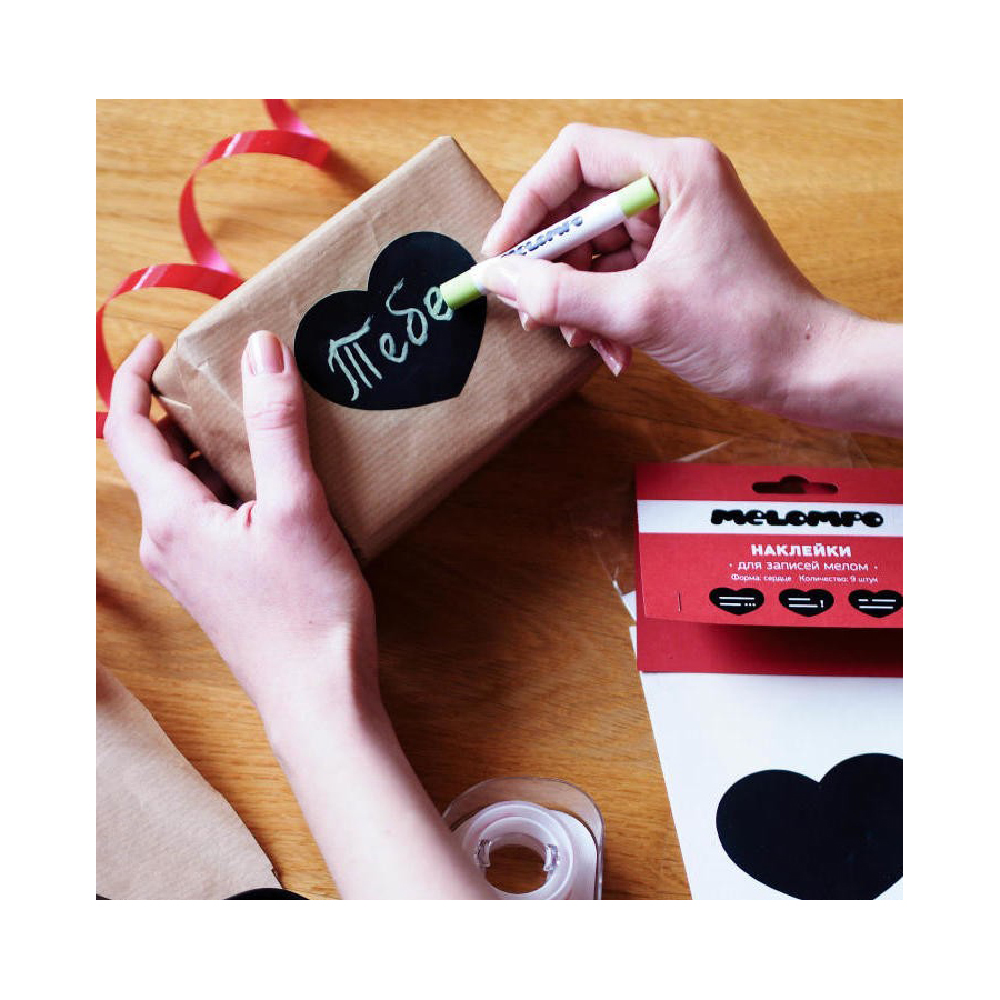 Mel19-18 Стикеры "сердце", 9 шт. Melompo  - Вид №1