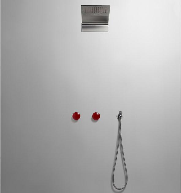 Antonio Lupi Design Смеситель для душа на 3 отверстия с ручным душем и верхним душем Mayday Antoniolupi sun-id-1410112 - Вид №4