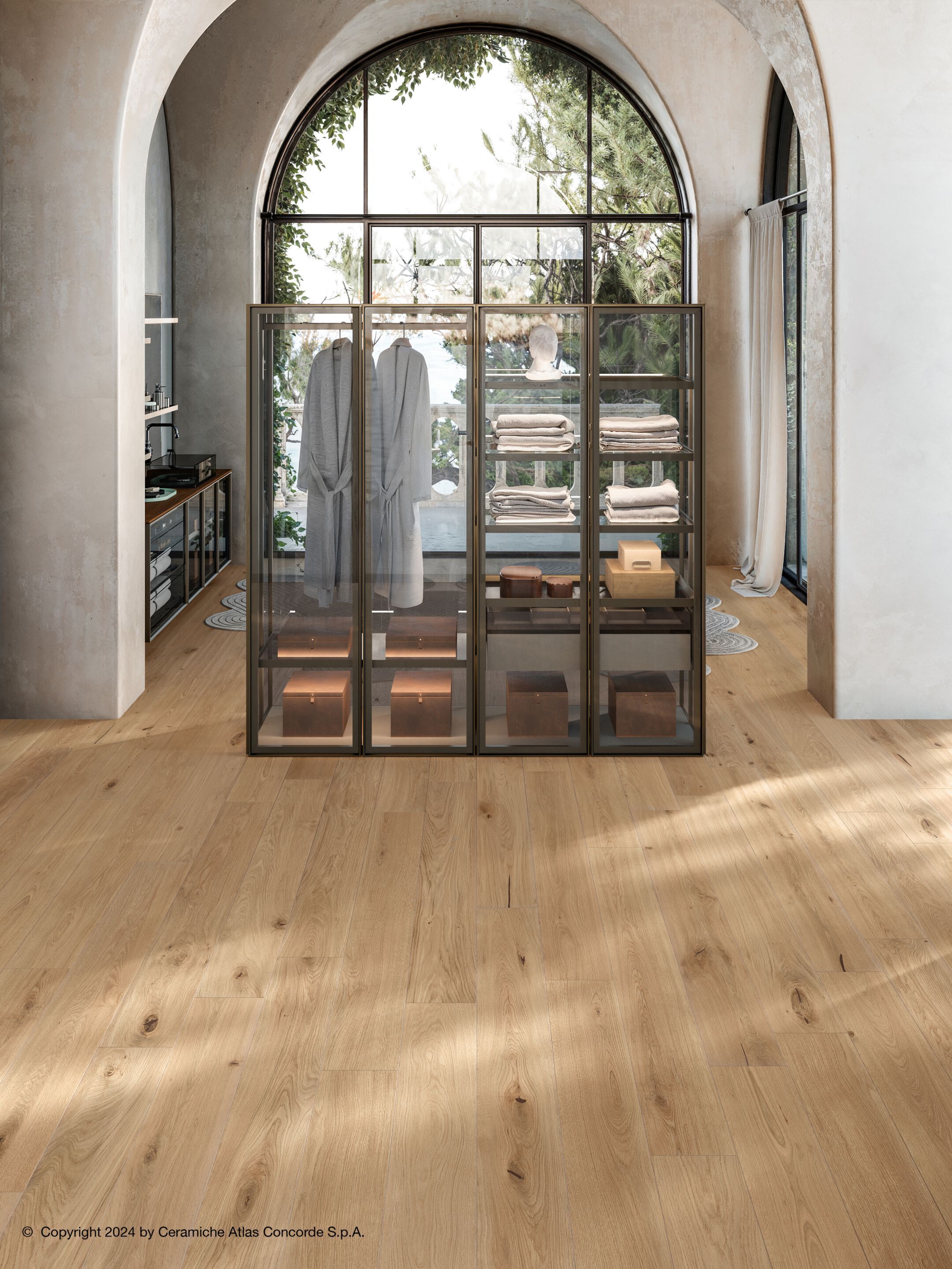 Напольное покрытие из керамогранита в помещении и на открытом воздухе с эффектом дерева Atlas Concorde журнал ARCH-00030139 - Вид №53