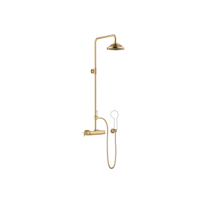 MADISON Showerpipe с термостатом для душа без ручного душа FlowReduce - Матовая дюрабрасс (23-каратное золото)