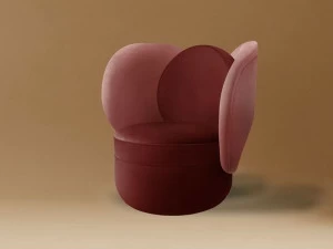 DOVAIN STUDIO Мягкое бархатное кресло с подлокотниками  020da