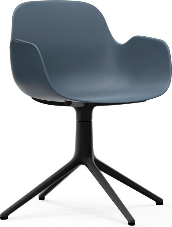606113 Кресло Swivel 4L Black Alu Blue Normann Copenhagen Form
