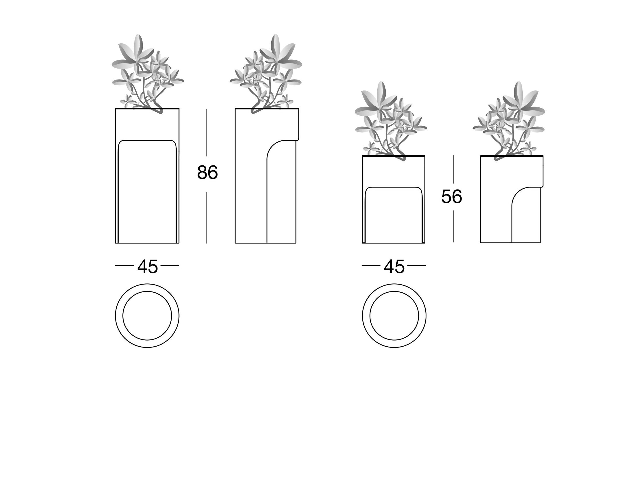 Круглая подставка для горшков Longhi Blooming ARCH-00028627 - Вид №5