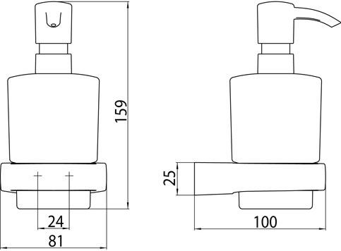 Emco Bad Дозатор мыла со стеклянной стенкой Trend 0221 001 00 - Вид №4