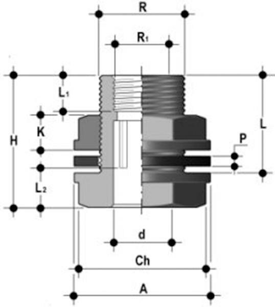 SANIT 121552020016 Контейнерный терминал, PVC-U, растворитель гнездо / резьбовой соединитель / резьбовое гнездо  - Вид №1