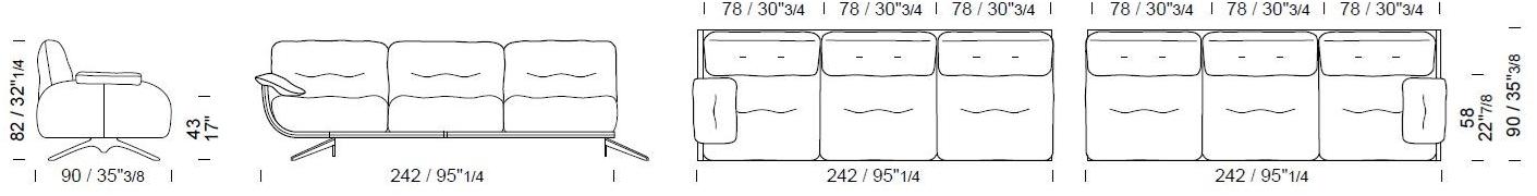 Borzalino Модульный угловой диван из ткани Ayton sun-id-1474067 - Вид №11