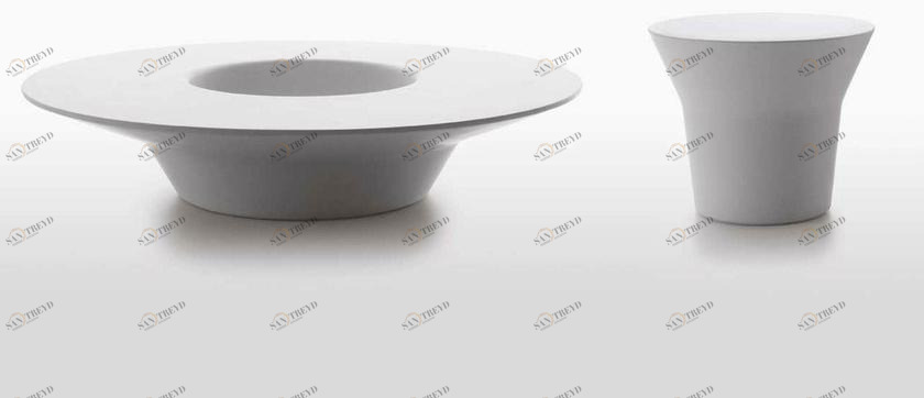 B&B Italia Outdoor Круглый садовый журнальный столик из cristalplant® Springtime sun-id-1385741